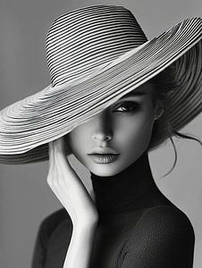 Elegante dame monochrome