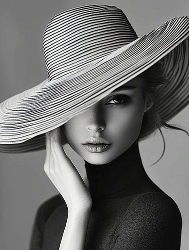 Elegant lady monochrome