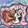 Kleurrijke kattentekening von Gabi Gaasenbeek