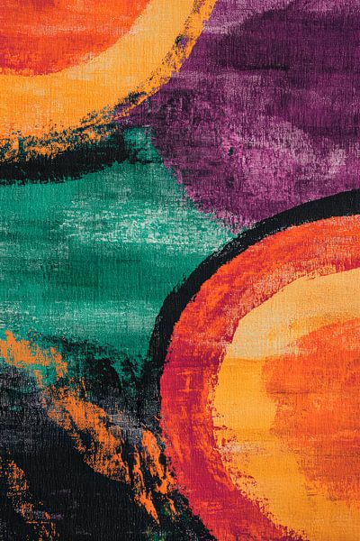 Kleurenspel met cirkels van Poster Art Shop