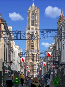 016. Zadelstraat and Dom tower by Domstad Rudie