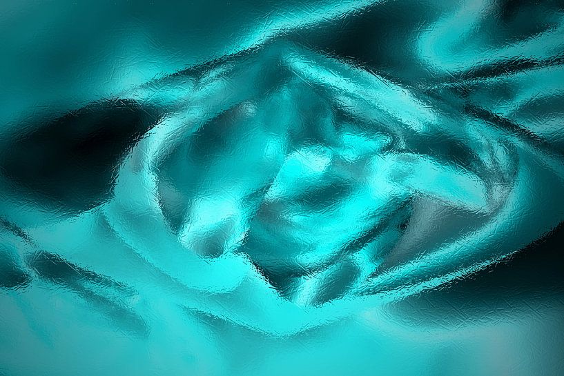 Blaue Kunst hinter Glas von Henk Egbertzen