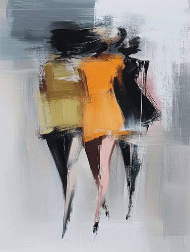 Portrait figuratif moderne et abstrait