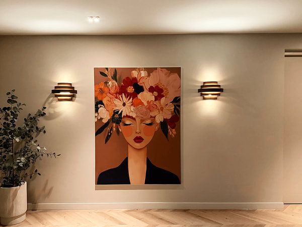 Customer photo: Modern portrait "Flower Power" by Studio Allee, on ArtFrame