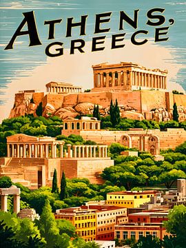 Bezauberndes Athen: Griechischer Kunstdruck
