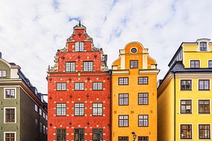 Historische Gebäude in der Altstadt von Stockholm, Schweden
