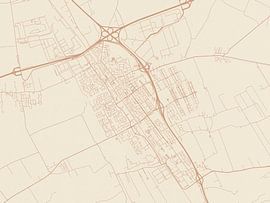 Terracotta-Stil Karte von Heerenveen von De Kaartenwinkel