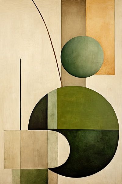 Abstract green by Wall Wonder