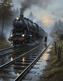Wheels on the Wet Rails by Regan Frederick