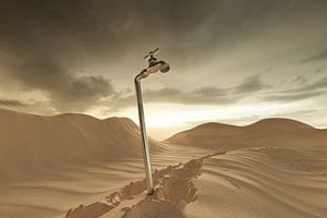 Waterleiding in de woestijn van Besa Art