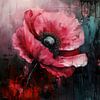 Couleur et texture du coquelicot sur Dakota Wall Art
