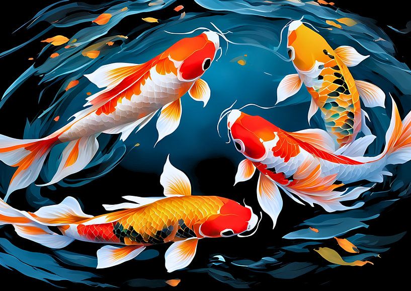 Koi Fish Painting by BRZ999