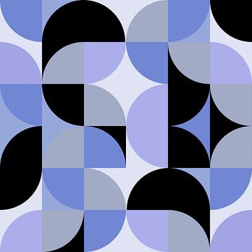 Organische vintage geometrie IV van Mad Dog Art