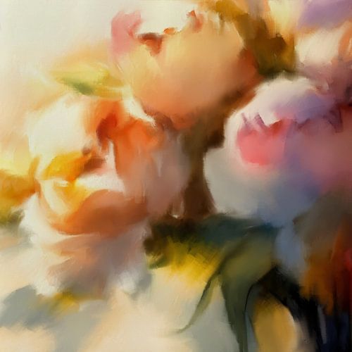 Festive bouquet with colourful flowers