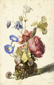 Bloemen in een fles, Dirck de Bray