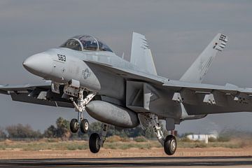 Boeing EA-18G Growler #169210 from VAQ-129 Vikings practices a touch and go at NAF El Centro by Jaap van den Berg
