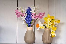 Fresh and cheerful in a brocante cupboard by Jolanda de Jong-Jansen