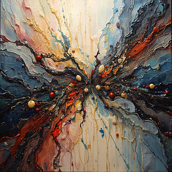 „Abstract Cosmic Fusion“ | Moderne Acrylmalerei mit Struktur