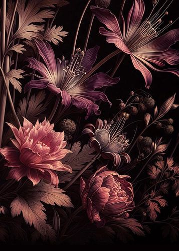 VINTAGE KLEURRIJK BOTANISCH-10A-D3