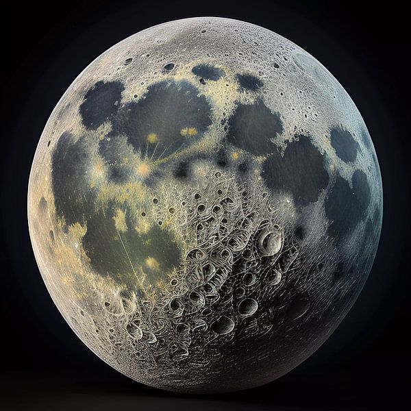 Paysage lunaire chromatique par Vythryd Arts