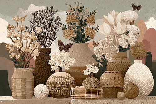 Flowers and Butterflies Dream by Eye catching paintings