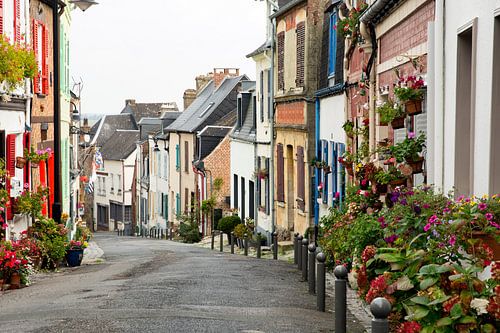 Saint-Valery-sur-Somme, straat richting de baai van Somme