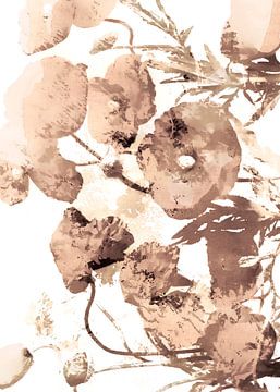 Bloemen Botanie in neutrale look van Mad Dog Art