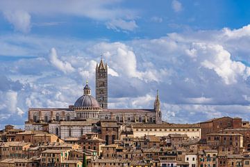 View over the old town of Siena in Italy