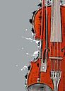 Viool muziek kunst #viool van JBJart Justyna Jaszke thumbnail