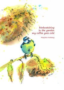 Vogelbeobachtung im Garten Haiku Englisch