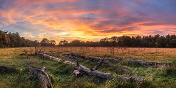 Zonsondergang Grotelsche heide van Harold van den Hurk