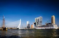 Rotterdam Skyline met Cruiseschip MSC Magnifica van Ricardo Bouman thumbnail