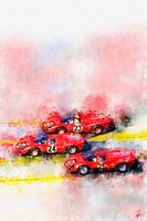 Ferrari, overwinning in formatie, Daytona 1967
