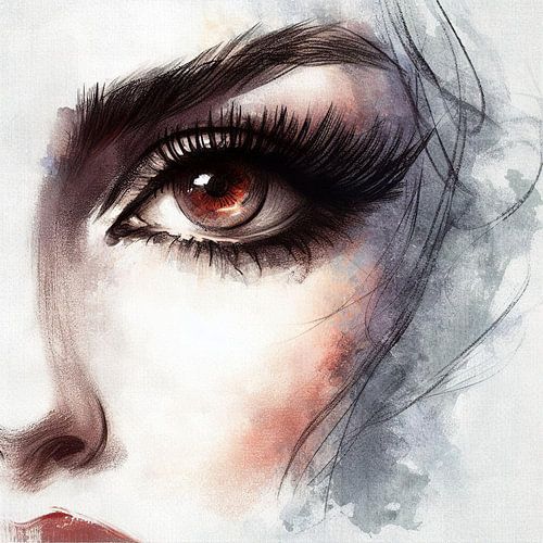 Amber Oog Portretfragment