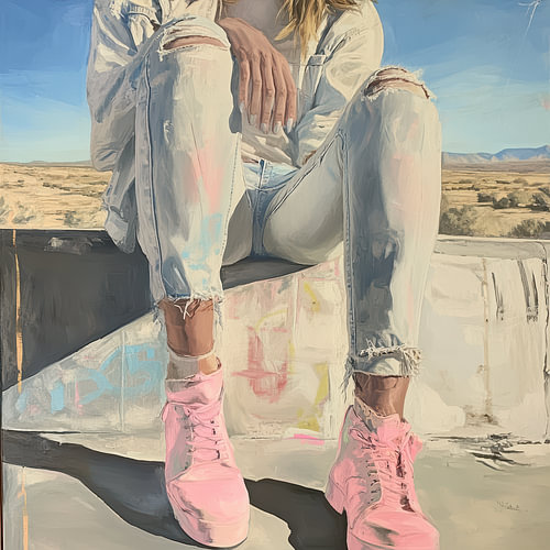 Jeans & sneakers, vintage zomer portret