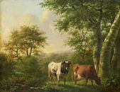 Paysage avec du bétail, Adolf Karel Maximiliaan Engel par Des maîtres magistraux Aperçu