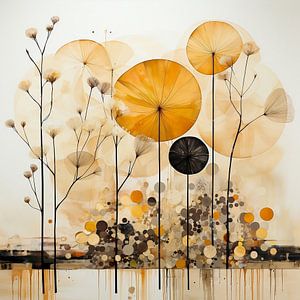 Botanische serie: goud/geel (4) van Ralf van de Sand
