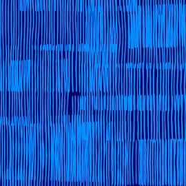 Marine Blauw en Retro Blauw van Mad Dog Art