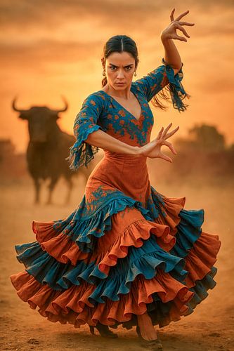 Vuur en aarde - flamenco in het stof van de schemering