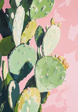 Cactus Roze Preppy Botanisch Dopamine Decor van Niklas Maximilian