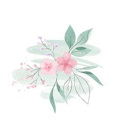 Blumen in wunderschönen Pastellfarben IV von ArtDesign by KBK