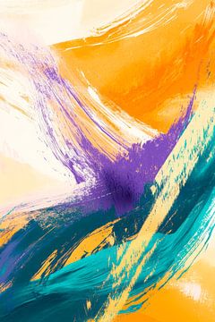 Colour frenzy - Dance of the brushstrokes by Poster Art Shop