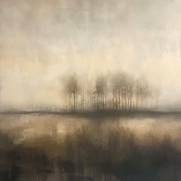 Trees in the fog by Thea