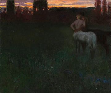 Franz von Stuck - Sonnenuntergang (1891) von Peter Balan