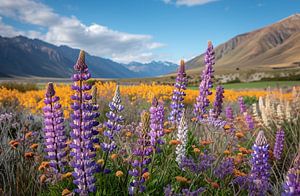 Lupinen in traumhafter Landschaft