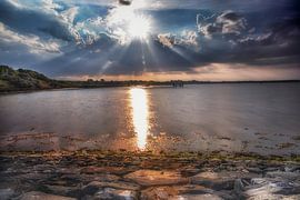 Sunset in Scharendijke, Zeeland. by Angelique Niehorster