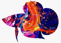 Betta Fish red striped