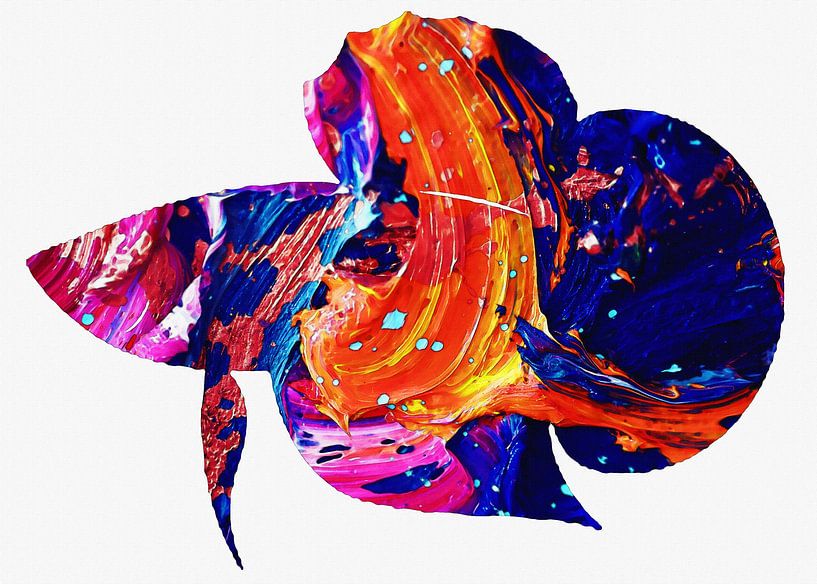 Betta Fish red striped von Gunawan RB