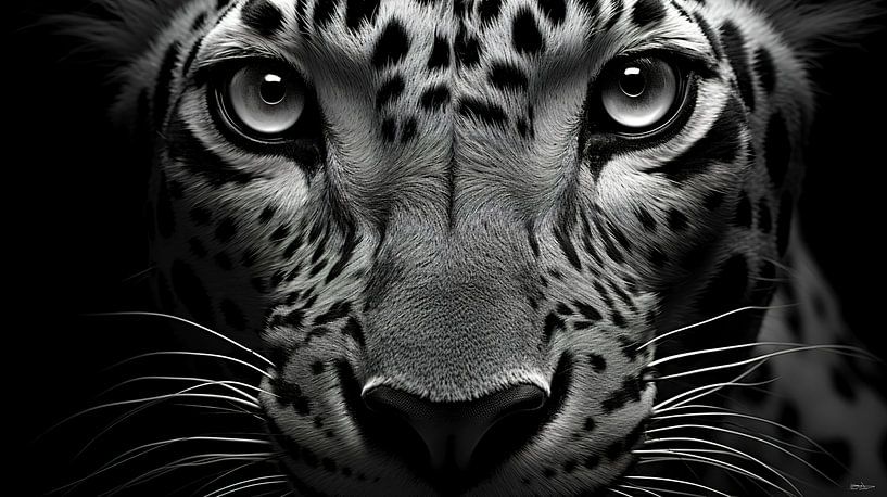 Wildtiere in Schwarz und Weiß von Gelissen Artworks