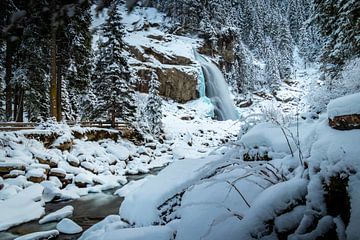 Wasserfall im Winter von Durk-jan Veenstra